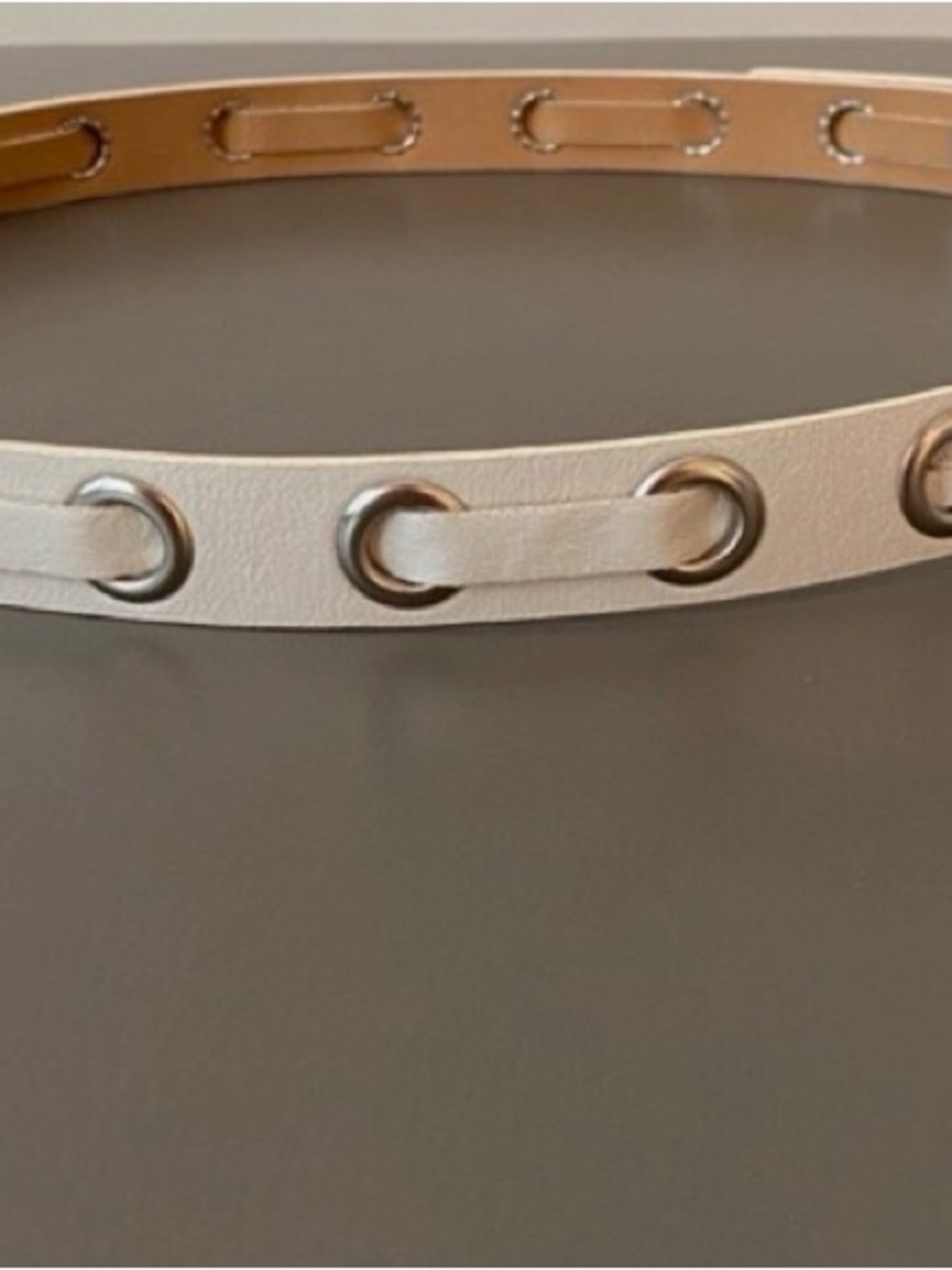 Michael Kors Leather Belt with Silver Grommets Hardware size Large - Picture 5 of 10